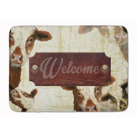 Carolines Treasures Welcome Cow Machine Washable Memory Foam Mat SB3065RUG